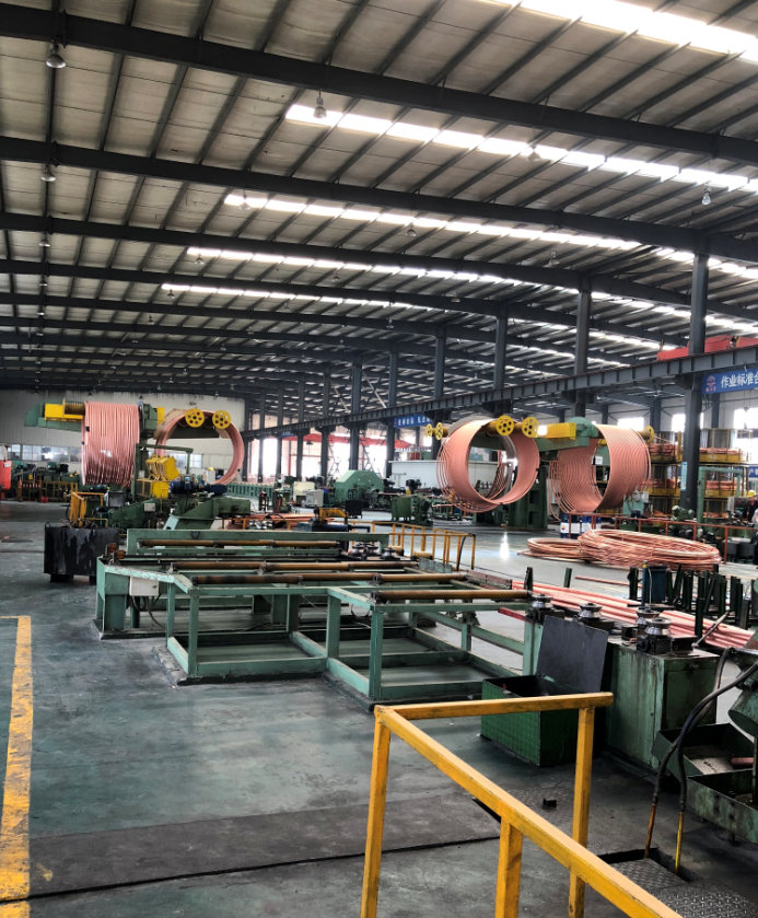 銅管生產(chǎn)現(xiàn)場(chǎng)